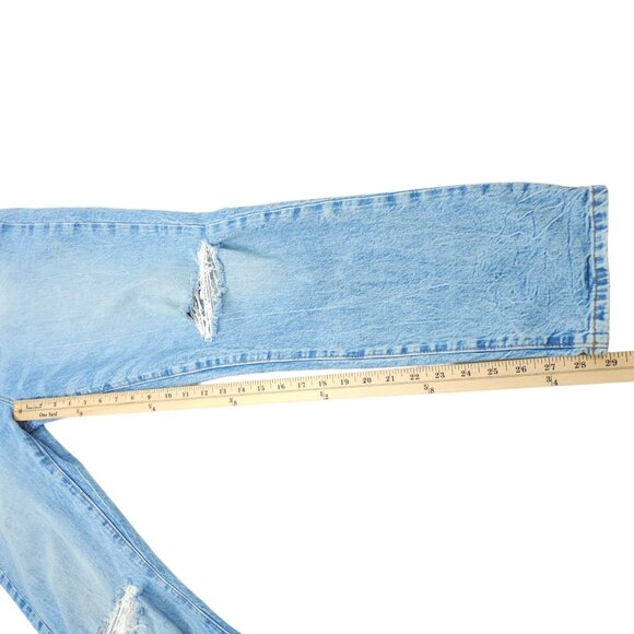 Loft High Waist Boyfriend Jeans Womens 29/8 High Rise Distressed Ripped Denim - Picture 5 of 15